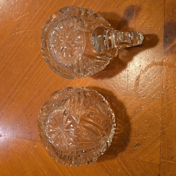 Antique American Brilliant Period Cut Glass Crystal Creamer & Sugar Set - Picture 6 of 16